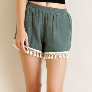 5 for $25 Cotton Crochet Pom Shorts